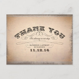 Dank u trouwbriefkaarten briefkaart