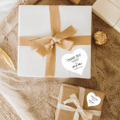 Dank u Trouwdag Mr en Mrs Name Hart Sticker