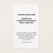 Dank u trouwe klant | Bloemen | Glitter Visitekaartje (Achterkant)