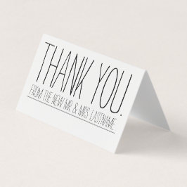 Dank u Trouwen / Pasgetrouwd Boerderij Rustiek Kaart