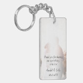 Dank u Trouwfoto Favor Gift Sleutelhanger (Voorkant Links)