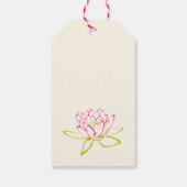 Dank u Trouwgunst Lotus Bloem Cadeaulabel (Achterkant)