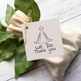 Dank u Trouwjurk Silhouette Collectie Bedankjes Labels