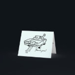 Dank u trouwkaart met net getrouwde auto bedankkaart<br><div class="desc">Onze "Just Married" Wedding Thank You Cards zijn een mooie manier om uw dankbaarheid uit te drukken aan uw geliefden voor het feit dat ze deel uitmaken van uw speciale dag. Met een illustratie van een "Just Married"-auto, vangen deze kaarten de romance en het plezier van uw trouwdag. Het versturen...</div>