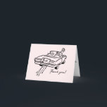 Dank u trouwkaart met net getrouwde auto bedankkaart<br><div class="desc">Onze "Just Married" Wedding Thank You Cards zijn een mooie manier om uw dankbaarheid uit te drukken aan uw geliefden voor het feit dat ze deel uitmaken van uw speciale dag. Met een illustratie van een "Just Married"-auto, vangen deze kaarten de romance en het plezier van uw trouwdag. Het versturen...</div>