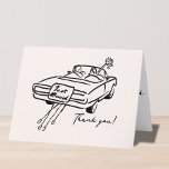 Dank u trouwkaart sketchy net getrouwde auto bedankkaart<br><div class="desc">Onze "Just Married" Wedding Thank You Cards zijn een mooie manier om uw dankbaarheid uit te drukken aan uw geliefden voor het feit dat ze deel uitmaken van uw speciale dag. Met een illustratie van een "Just Married"-auto, vangen deze kaarten de romance en het plezier van uw trouwdag. Het versturen...</div>