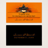 Dank u Trouwkaarten - Halloween Love Visitekaartje (Voorkant /achterkant)