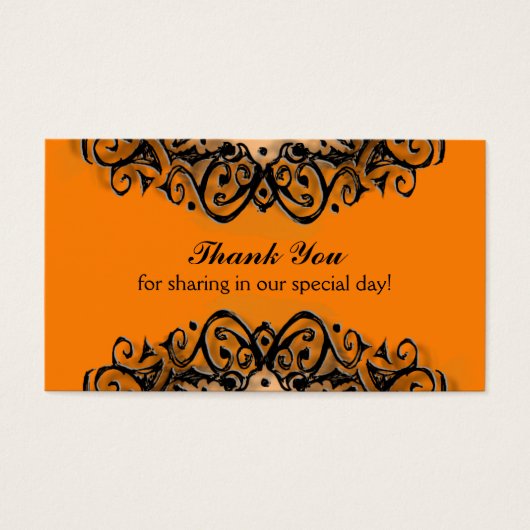 Dank u Trouwkaarten - Halloween Love Visitekaartjes (Voorkant)