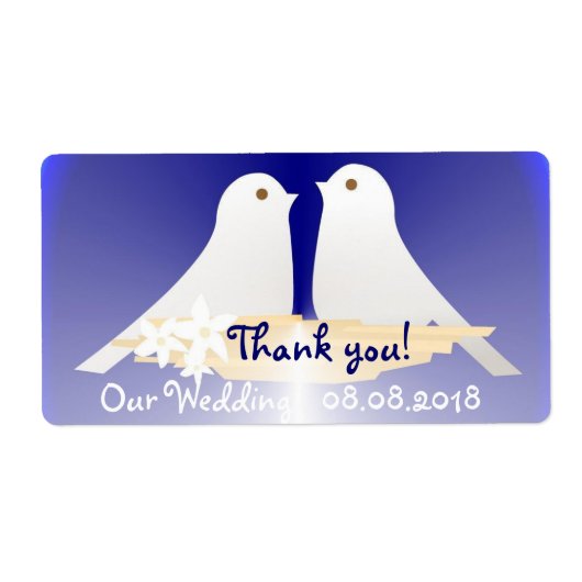 Dank u Trouwlabel Etiket (Voorkant)