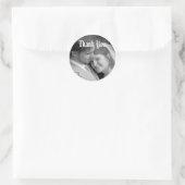 Dank u Trouwstickers met uw foto Ronde Sticker (Tas)