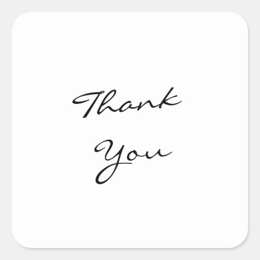 "Dank u trouwstickers" Vierkante Sticker (Voorkant)