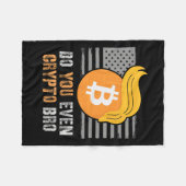 Dank u Trump Do You Even Crypto Bro Lift Bull C Fleece Deken (Voorkant (Horizontaal))