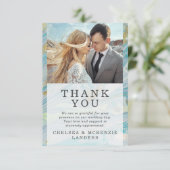 Dank u Turquoise Gouden Marmeren Geode Bruiloft Ka Bedankkaart (Staand voorkant)