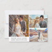 Dank u Turquoise & Gouden Marmeren Geode Fotokaart Kaart (Voorkant)