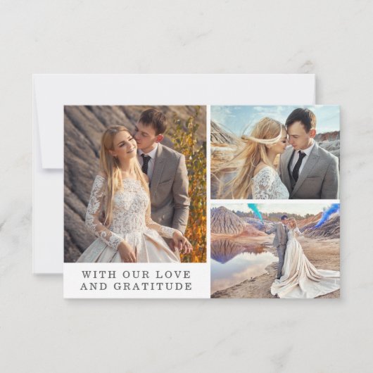 Dank u Turquoise & Gouden Marmeren Geode Fotokaart Kaart (Voorkant)