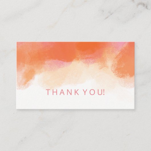 Dank u Tussenvoegsel de Blush Roze Koraal Waterver Informatiekaartje (Voorkant)