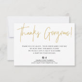 DANK U TUSSENVOEGSEL modern casual biro bedrijfsgo Bedankkaart (Voorkant)