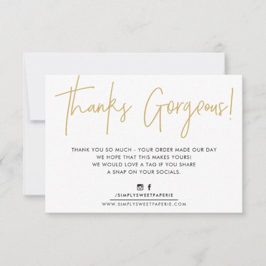 DANK U TUSSENVOEGSEL modern casual biro bedrijfsgo Bedankkaart (Voorkant)