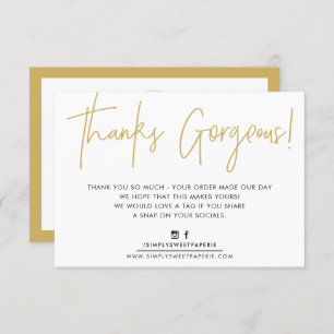 DANK U TUSSENVOEGSEL modern casual biro bedrijfsgo Bedankkaart