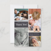 Dank u, tweede baby geboorteaankondiging bedankkaart (Voorkant)