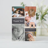 Dank u, tweede baby geboorteaankondiging bedankkaart (Staand voorkant)