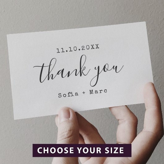 Dank u Typewriter Handgeschreven Stijlvol Zelfinktende Stempel