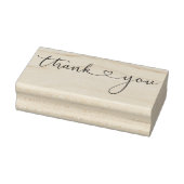 Dank u Typografie Eenvoudig Stijlvol Hart Rubberstempel (Stempel)