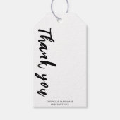 Dank u typografie l schone prijsvertoning cadeaulabel (Voorkant)