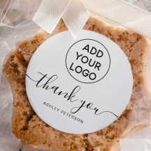 Dank u typografie logo Simple zwart wit