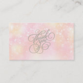Dank u typografie Pastel Sparkly Achtergrond Kortingskaartje (Voorkant)