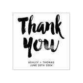 Dank u typografie rustieke chique eenvoudige bruil rubberstempel (Afrduk)