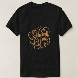 Dank u Typografie zwarte Mannen shirts