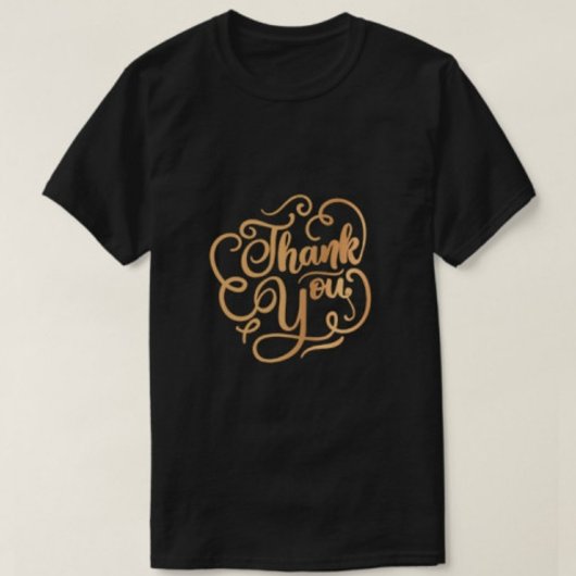 Dank u Typografie zwarte Mannen shirts