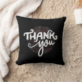 Dank u Typography black Pillow Kussen (Deken)