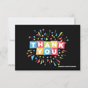 Dank u (u kiest achtergrondkleur) Notecard Kaart