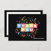 Dank u (u kiest achtergrondkleur) Notecard Kaart (Voorkant / Achterkant)