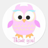 Dank u, uil sticker (Voorkant)