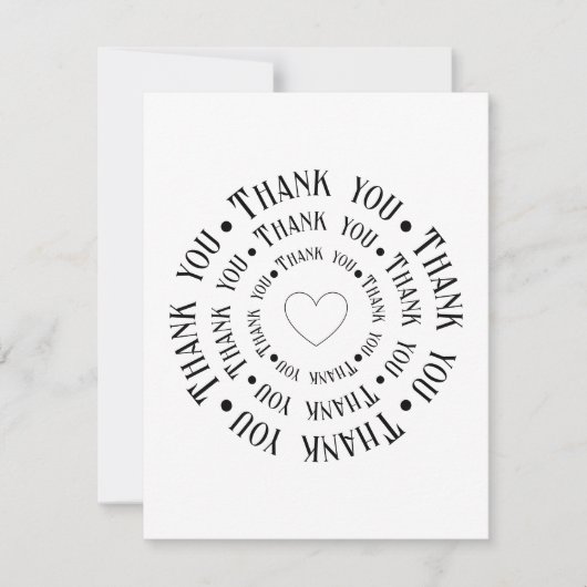 "Dank u uit de grond van mijn hart" Bedankkaart (Voorkant)