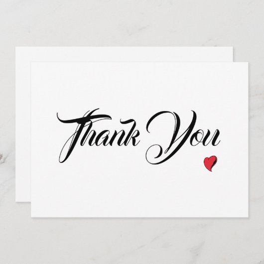 Dank U uit het hart Bedankkaart (Voorkant / Achterkant)