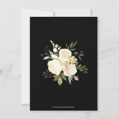 Dank u uitvaart sympathie zwart bloemig | FOTO Bedankkaart (Achterkant)