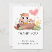 Dank u ultra geluidsfoto, grappig baby shower kaart (Voorkant)