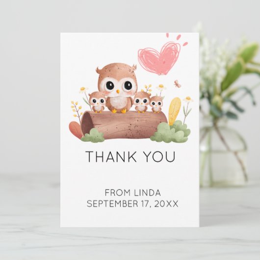 Dank u ultra geluidsfoto, grappig baby shower kaart (Staand voorkant)