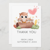 Dank u ultra geluidsfoto, grappig baby shower kaart (Voorkant / Achterkant)