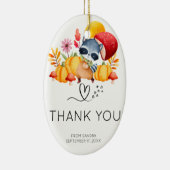 Dank u ultra geluidsfoto, grappig baby shower keramisch ornament (Rechts)