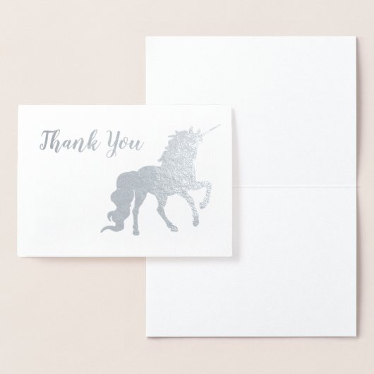 Dank u Unicorn Birthday Silver Folie Kaarten (Display)