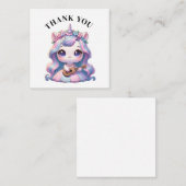 Dank u Unicorn Kaart Notitiekaartje (Voorkant / Achterkant)