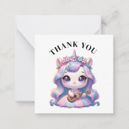 Dank u Unicorn Kaart Notitiekaartje