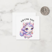 Dank u Unicorn Kaart Notitiekaartje (Voorkant / Achterkant in situ)
