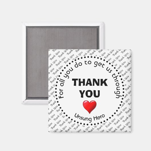 DANK U Unsung Hero Magneet (Voorkant / Achterkant)
