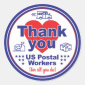 Dank U US Postbode Sticker (Voorkant)